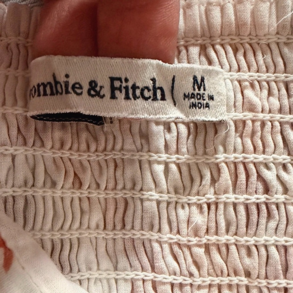 Abercrombie & Fitch Pink and Orange Floral Square-Neck Mini Dress - Picture 5 of 5